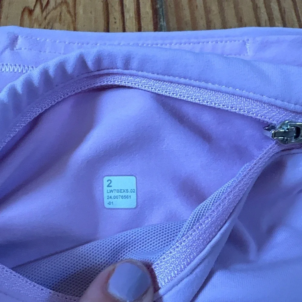 Lululemon Speed Up High Rise Shorts Women Purple Athletic Running SIZE 2 - Picture 6 of 6